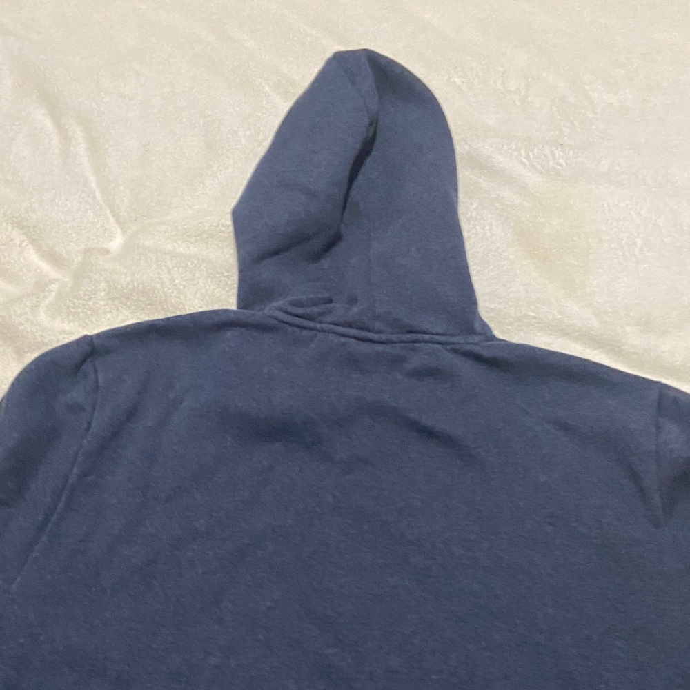 Puma Men's Navy Crewneck Hoodie with White Logo - Picture 7 of 10